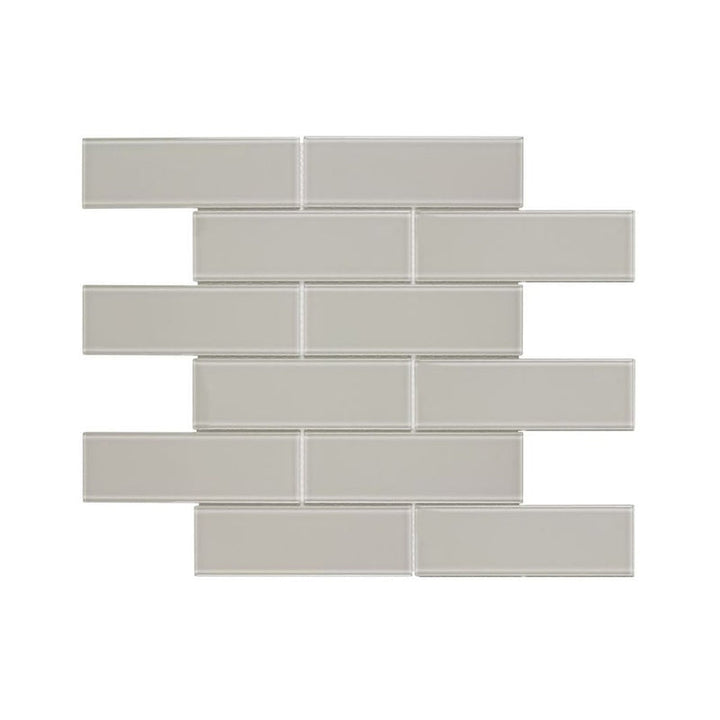 Glass Subway Tile Metropole Khaki 2x6