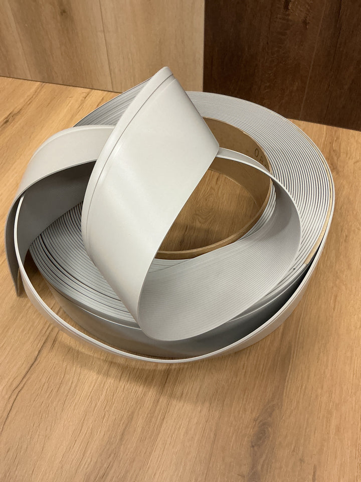 Johnsonite Rubber Perceptions #23 Vapor Grey Recess Toeless Wallbase 4-1/4" x 120'