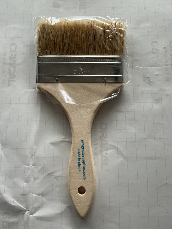 Pro Grade - Chip Paint Brushes - 4” Chip Paint Brush Light Brown