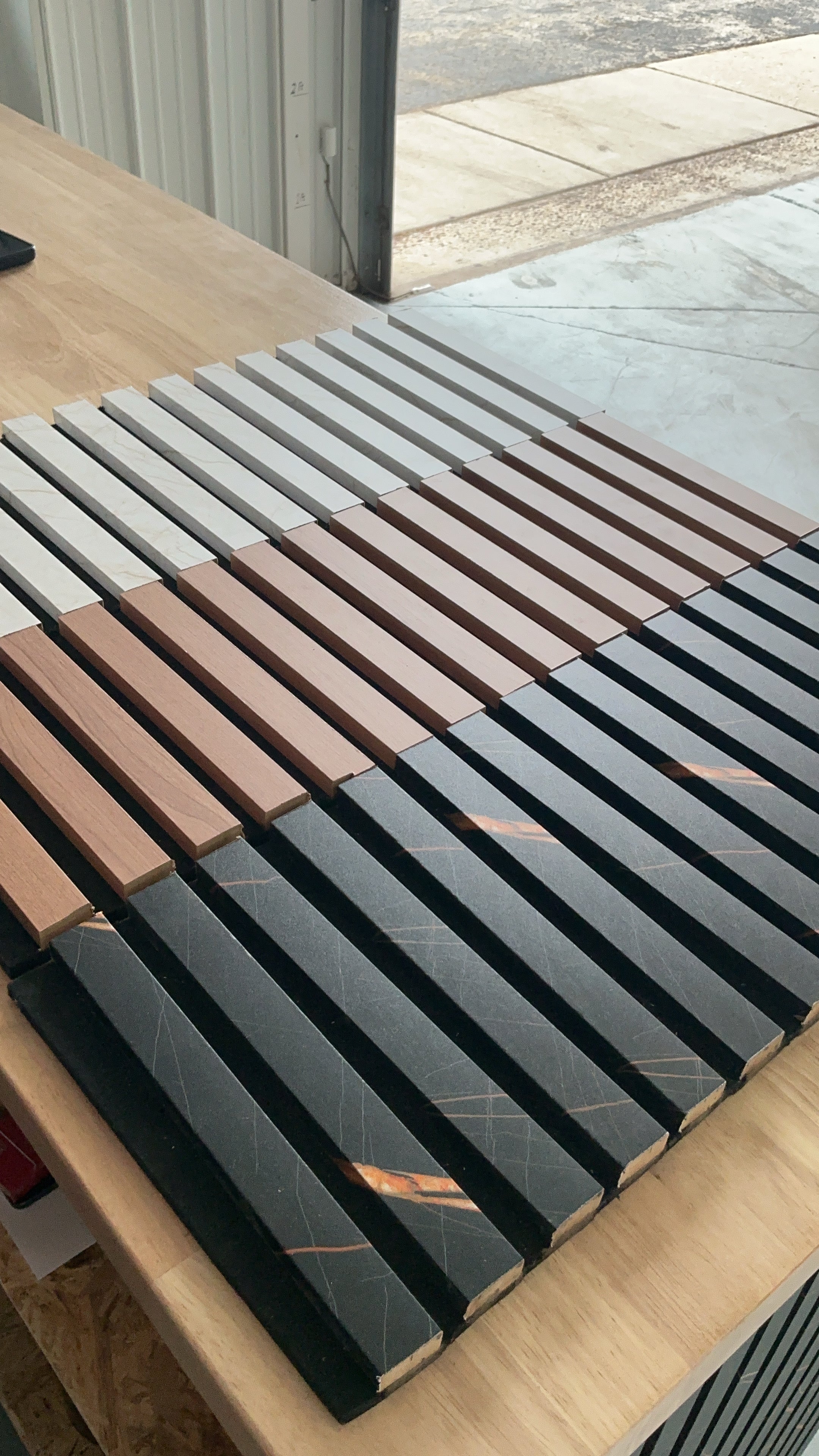 Decorative Acoustic Slat Wall Panels 8ft x 2ft Sunshinc