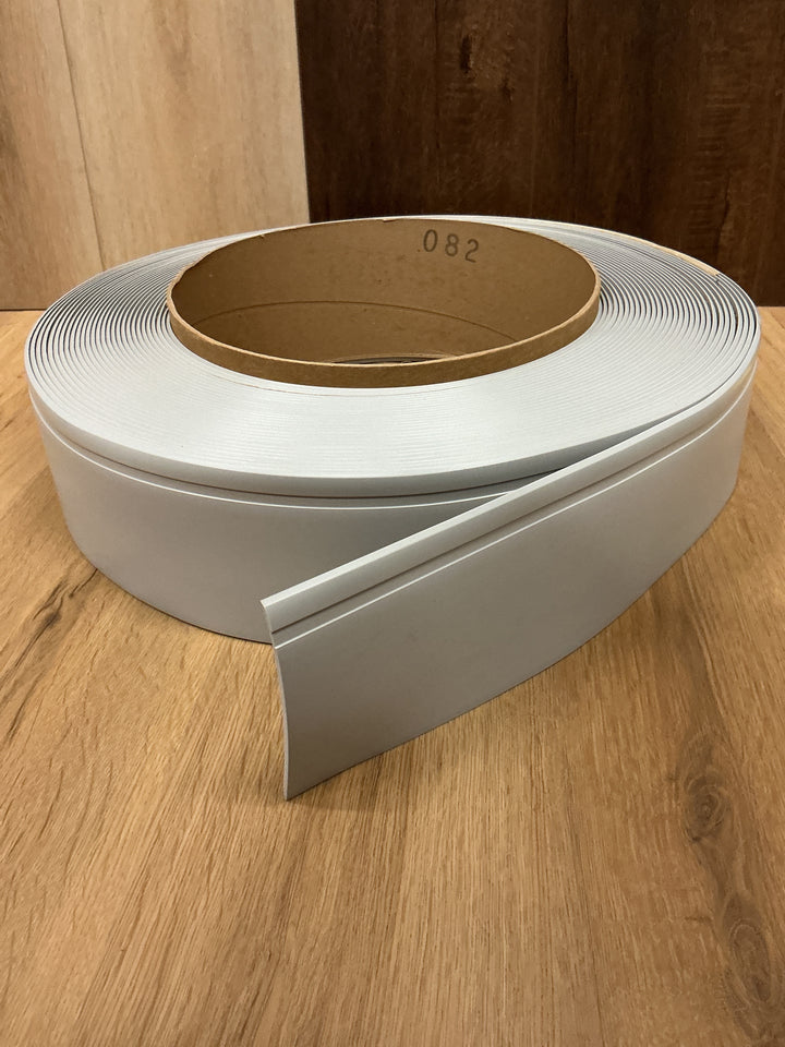 Johnsonite Rubber Perceptions #23 Vapor Grey Recess Toeless Wallbase 4-1/4" x 120'