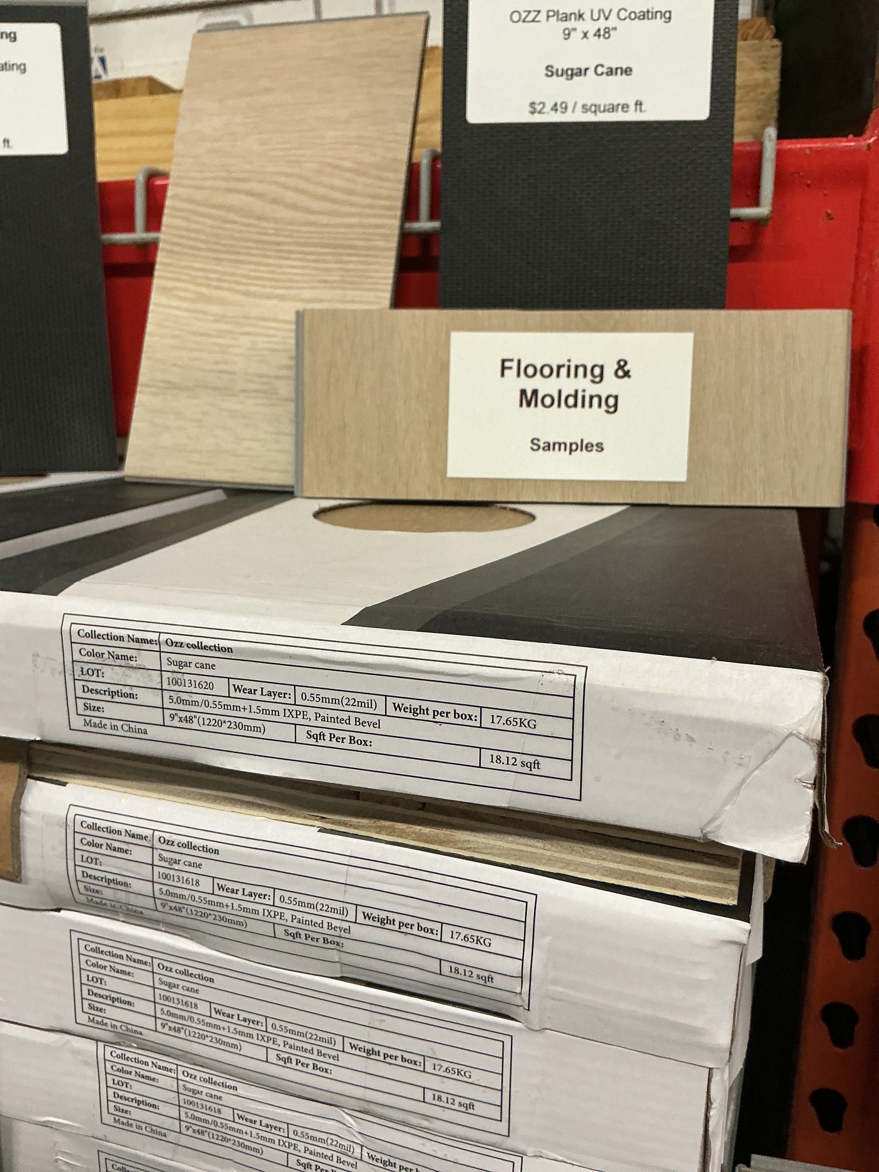 Ozz Plank 6.5mm – 22 Mil – Unilin Click – Deep Embossed – UV Coating. Color: sugar cane