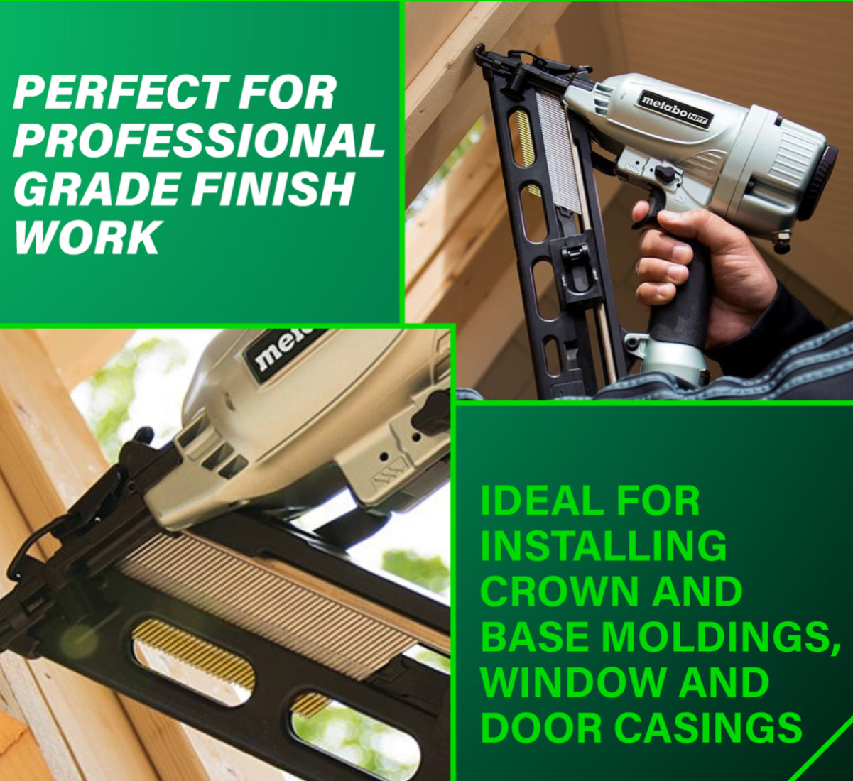 Metabo HPT 2-1/2" 15-Gauge Angled Finish Nailer with Air Duster