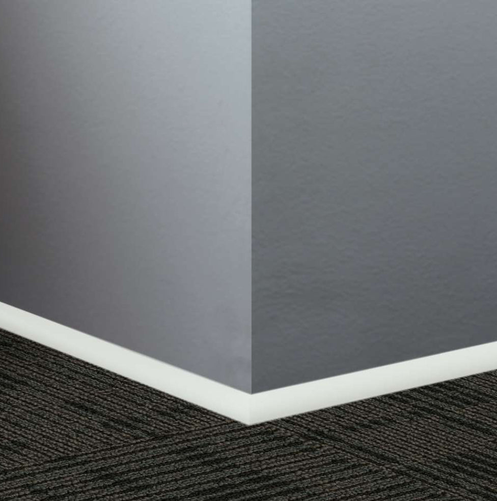 Johnsonite Millwork Wall Finishing System - Rubber Quarter Round 1/4” x 1/4” #50 White - Wallbase 8ft