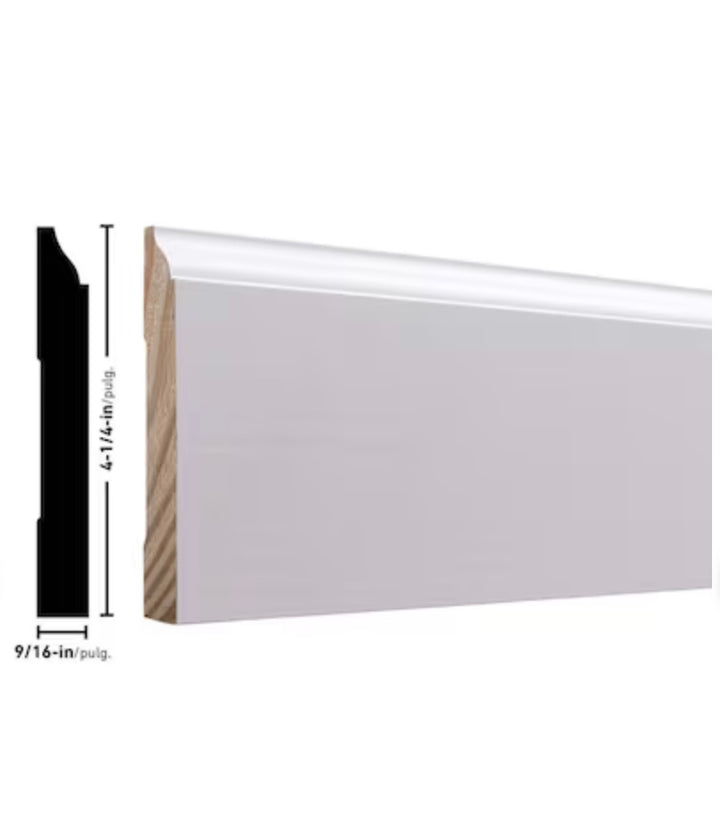 Pine BASEBOARD TRIM. Colonial stile 9/16x4"1/4x16'