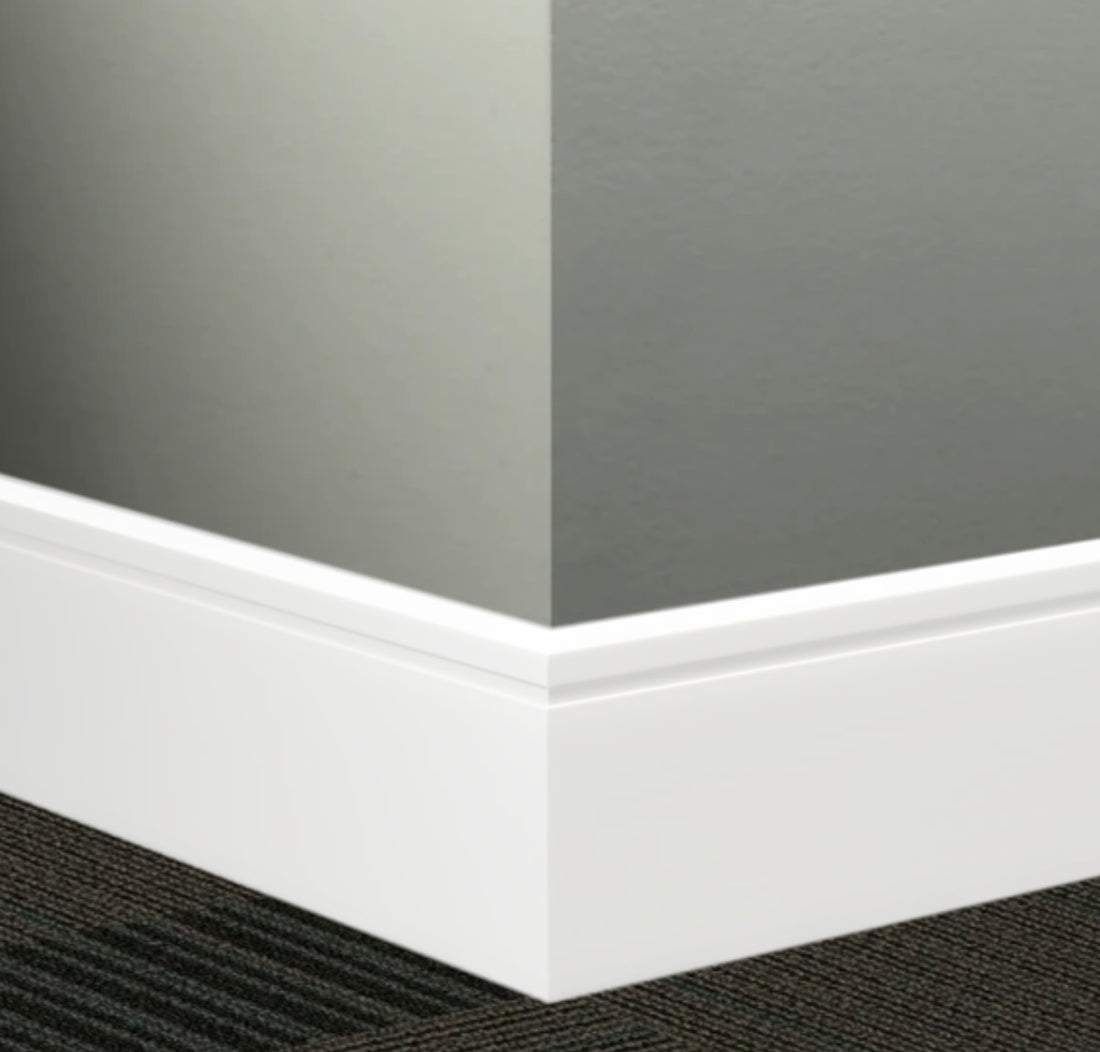 Tarkett / Johnsonite Millwork Reveal 4-1/4" 08 Icicle 4.25" x 8' by 1/4" (64 LF/box)