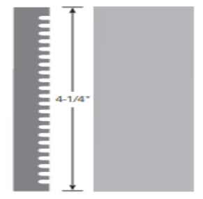 Tarkett / Johnsonite Millwork Reveal 4-1/4" x 3/8" x 8' SNOW
