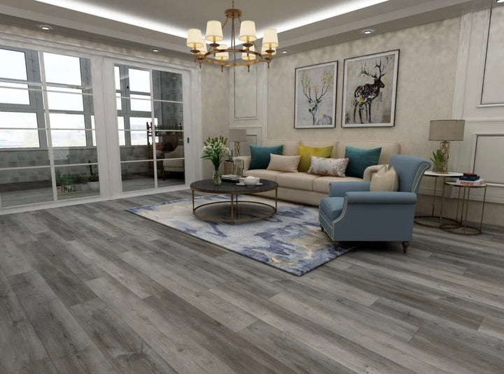 Noor Plank 5.5mm – 22 Mil – Unilin Click – Deep Emboss – UV Coating.  Color: Acolada