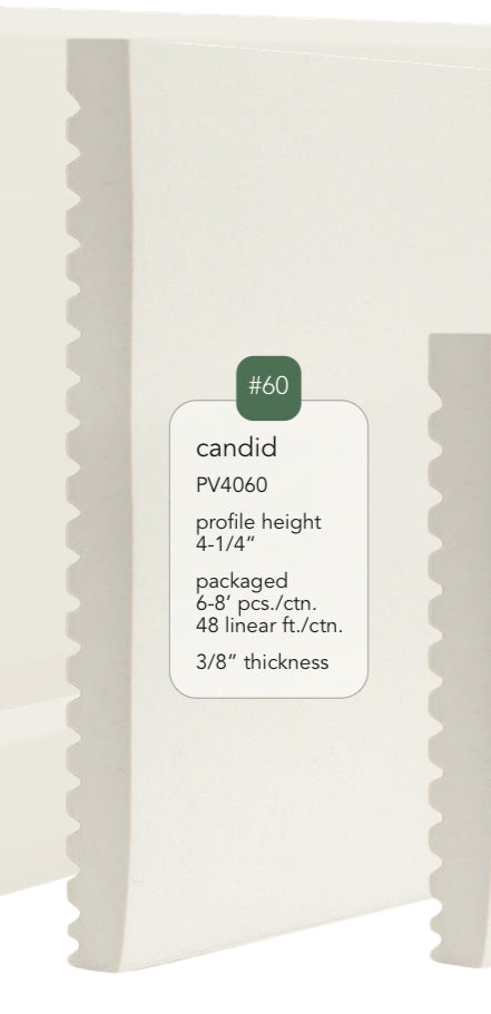 Roppe Contours Candid PV4060 174 Smoke 4 1/4" X 8' by 3/8" (48 Ft. / Box)