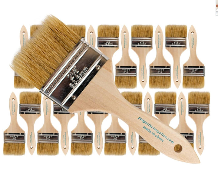 Pro Grade - Chip Paint Brushes - 2.5” Chip Paint Brush Light Brown