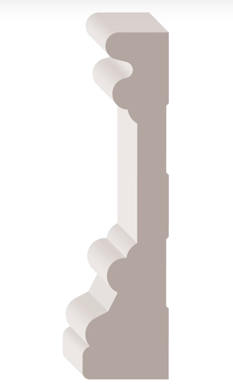 Alexandria Moulding 3/4-inch x 3 1/2-inch  Colonial Poplar primed