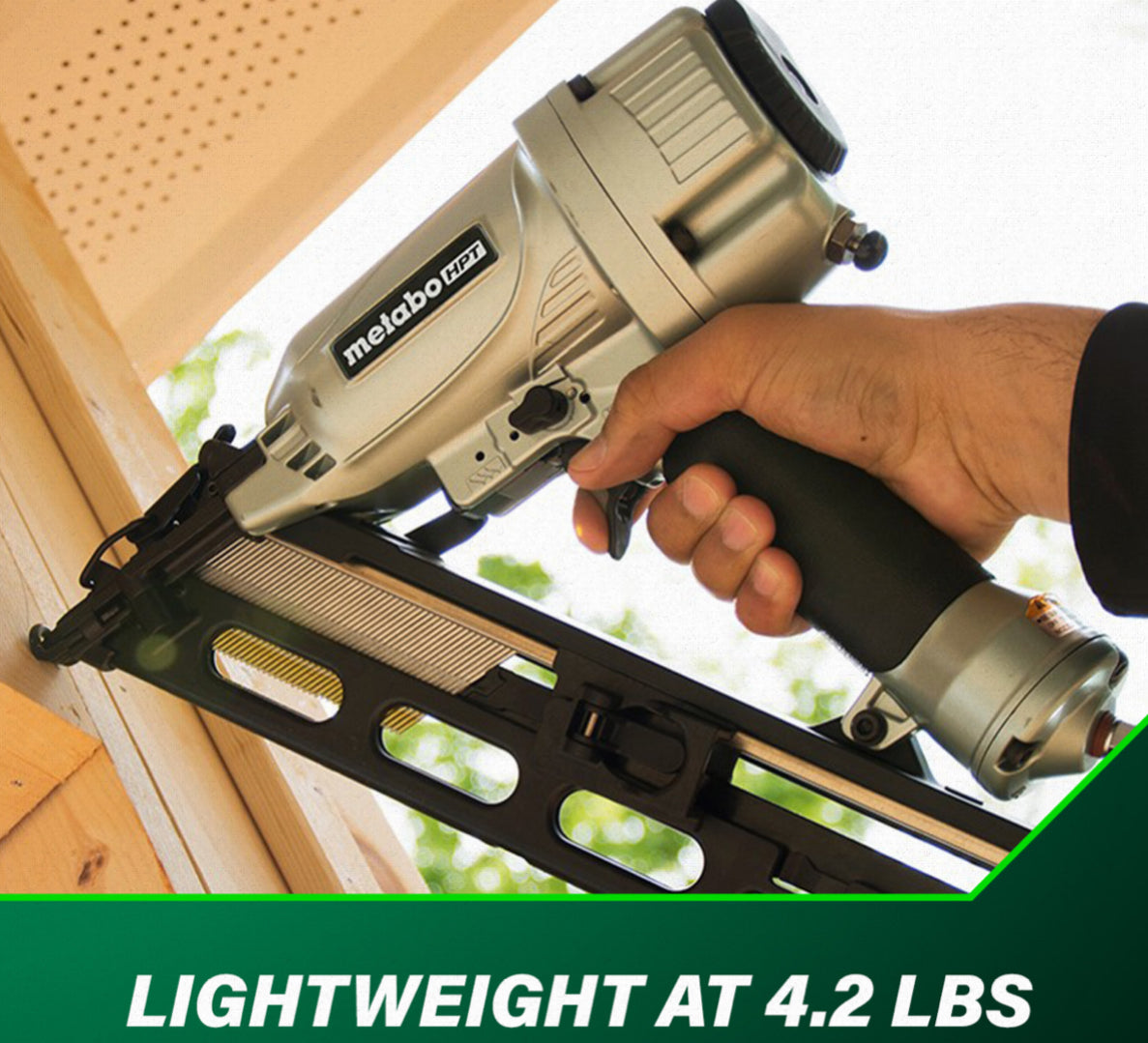 Metabo HPT 2-1/2" 15-Gauge Angled Finish Nailer with Air Duster