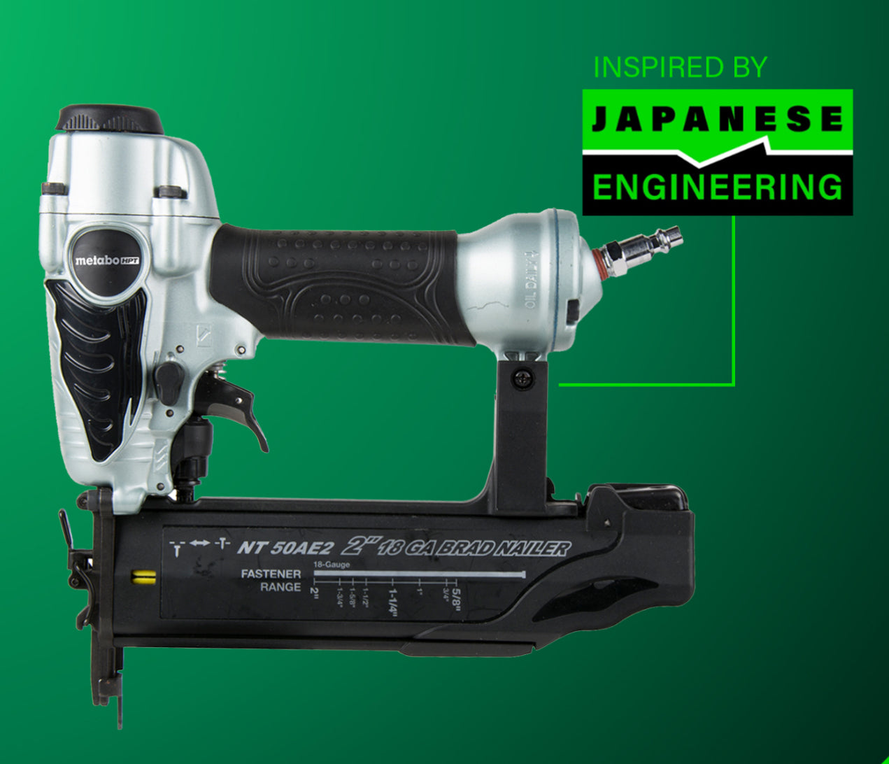 2 inch 18 GAUGE BRAD NAILER | METABO HPT NT50AE2