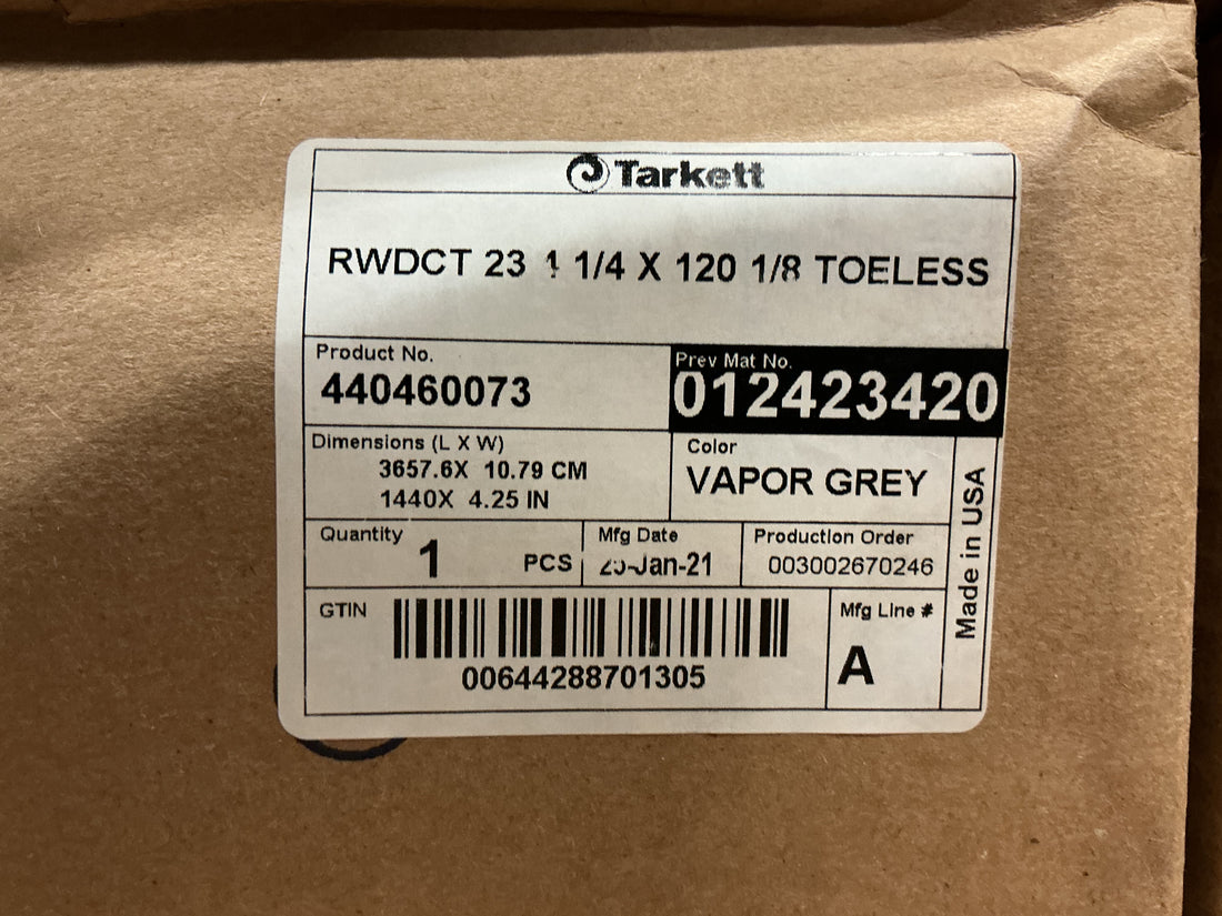 Johnsonite Rubber Perceptions #23 Vapor Grey Recess Toeless Wallbase 4-1/4" x 120'