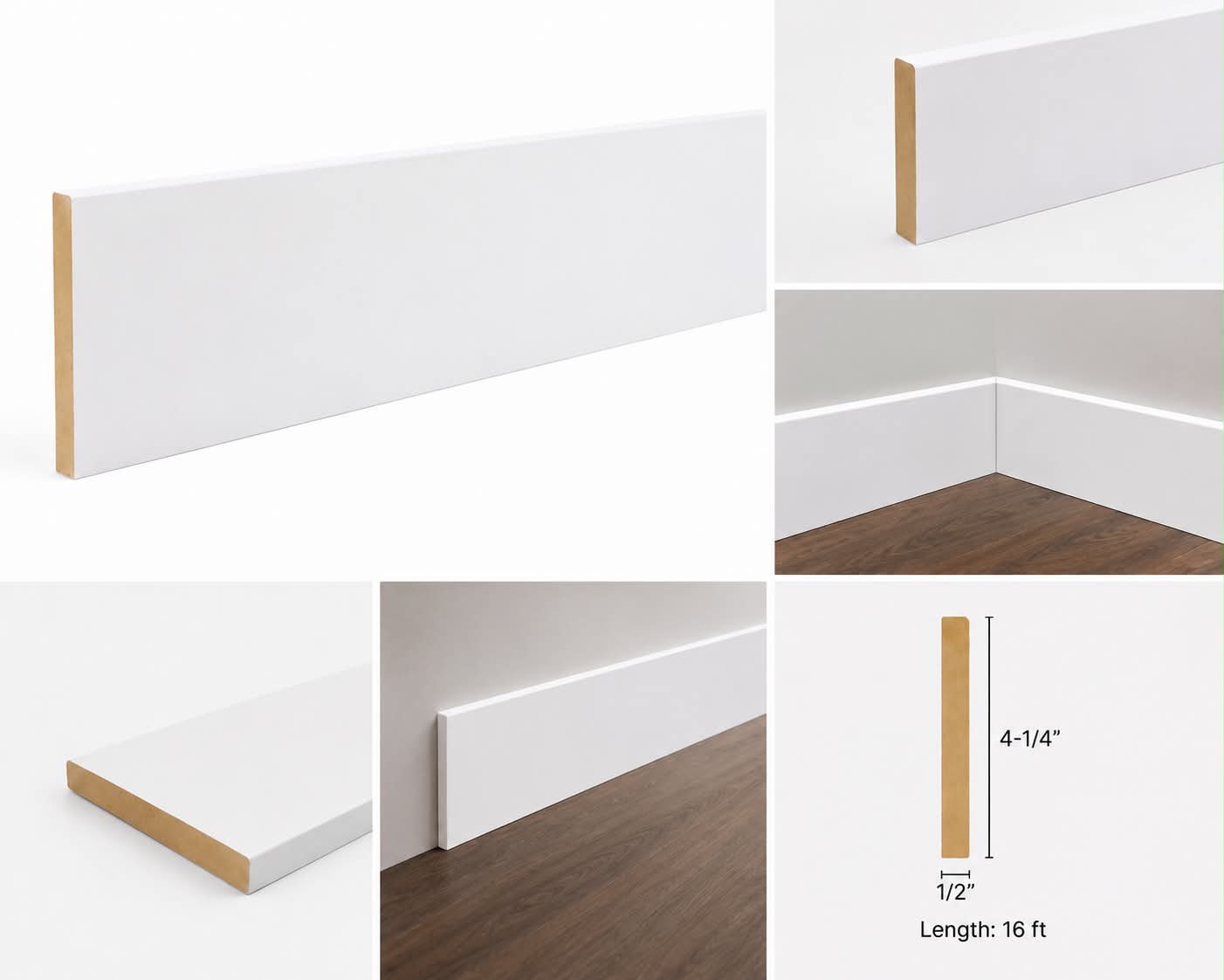 MDF Baseboard 4”1/4 x16