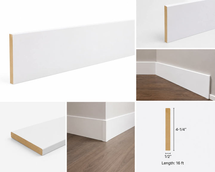 MDF Baseboard 4”1/4 x16