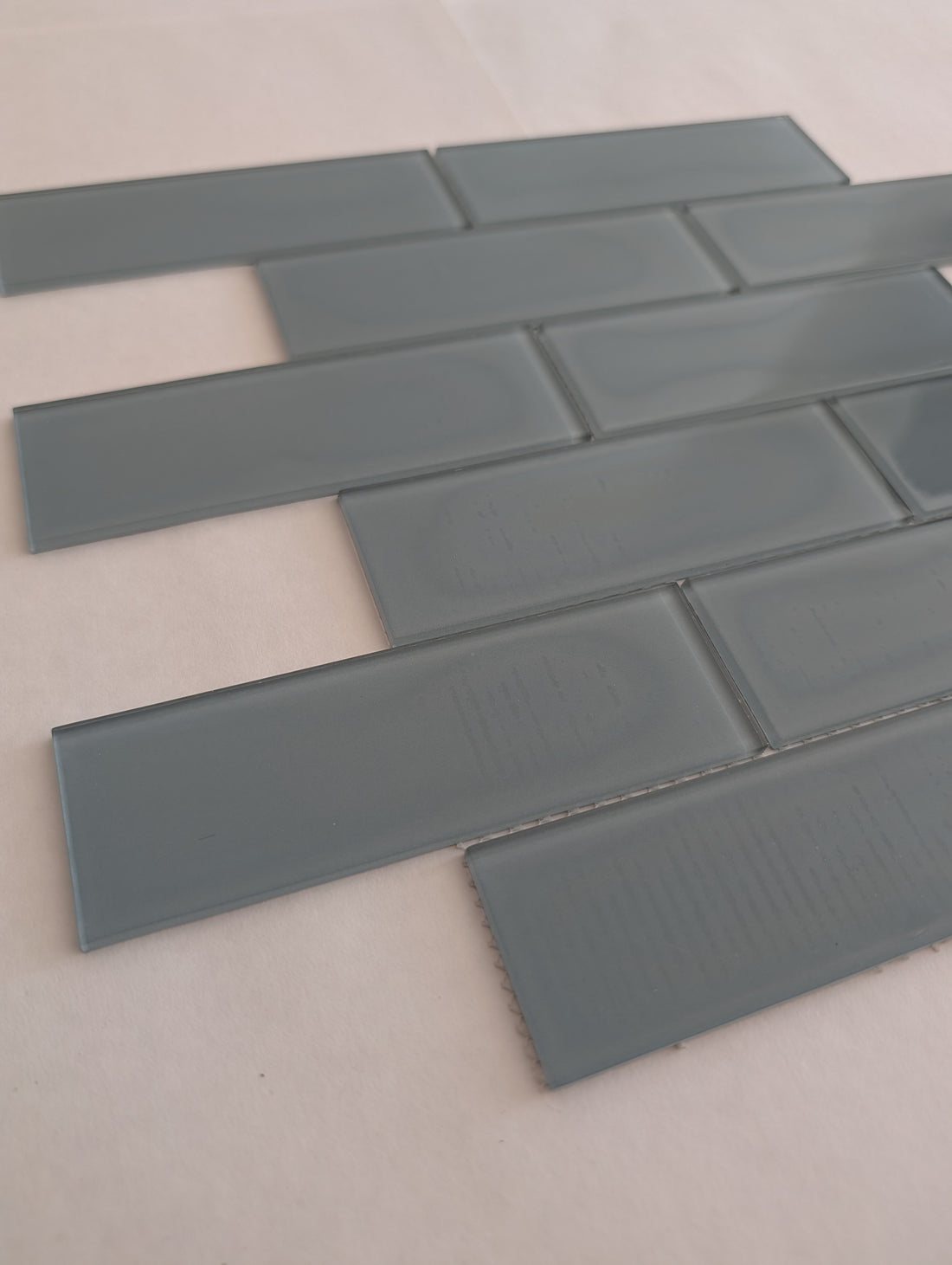Glass Subway Tile Metropolitan Blue 2x6