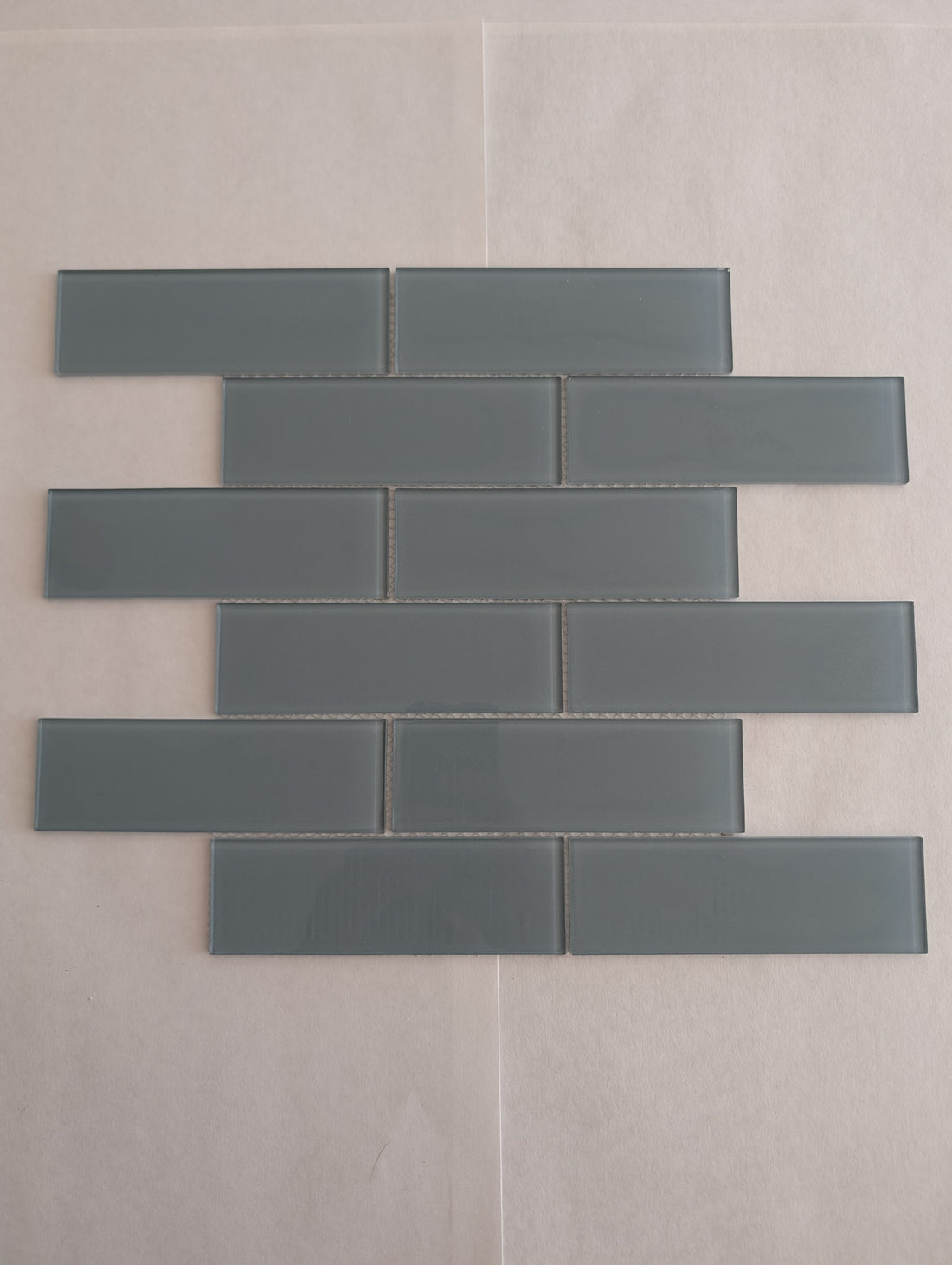 Glass Subway Tile Metropolitan Blue 2x6