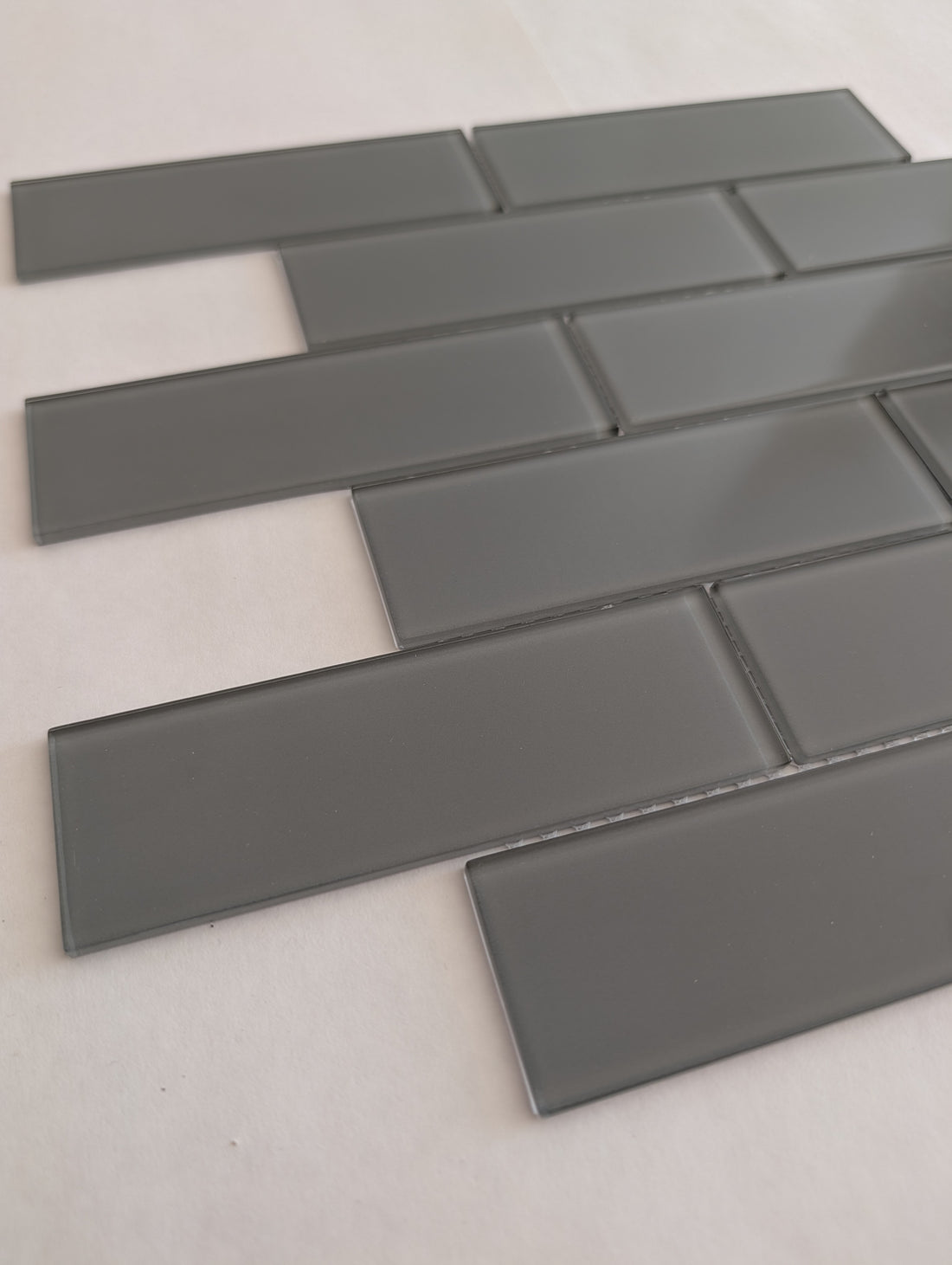 Glass Subway Tile Metropole Grey 2x6