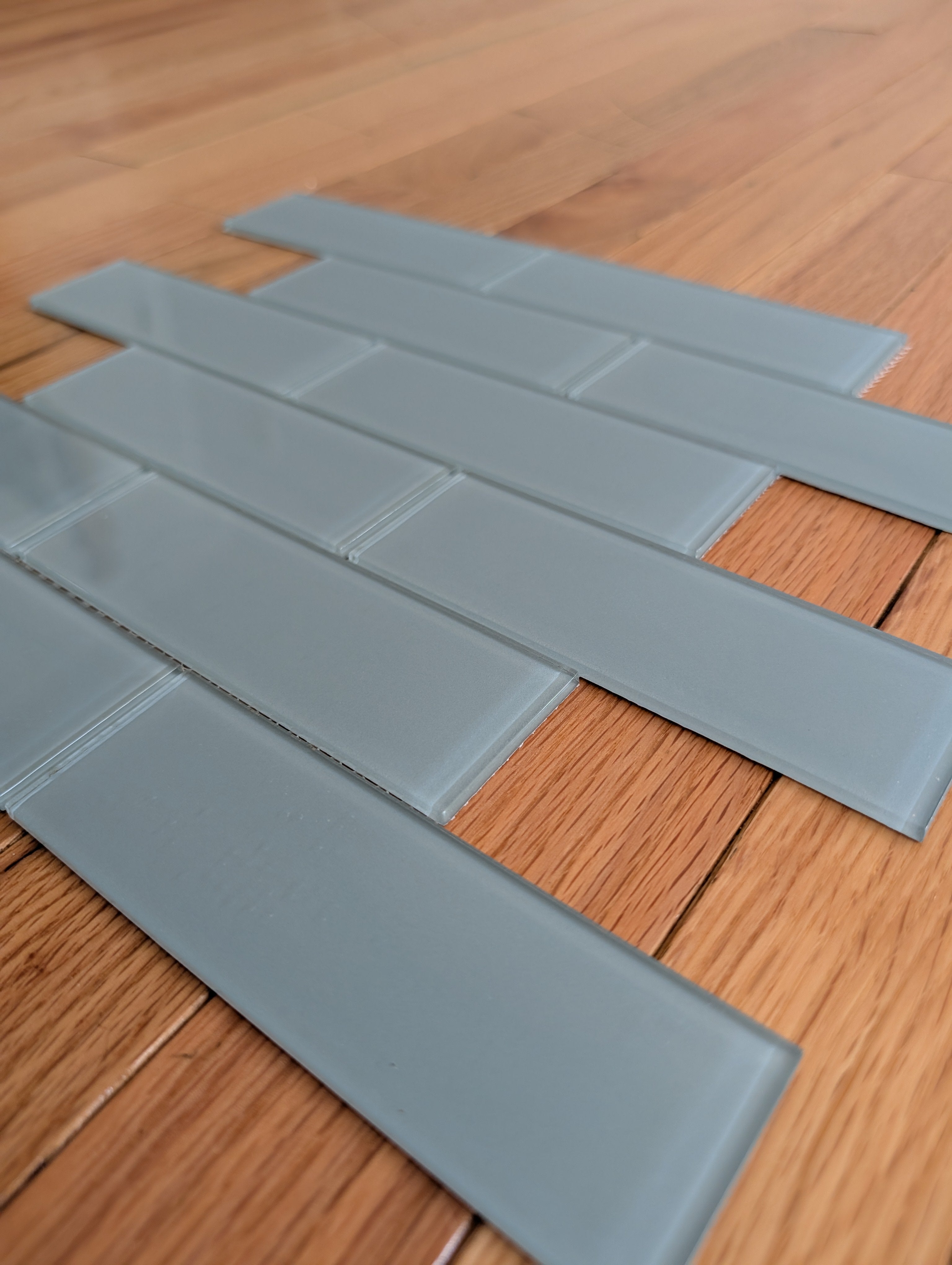 Glass Subway Tile Metropolitan Blue 2x6