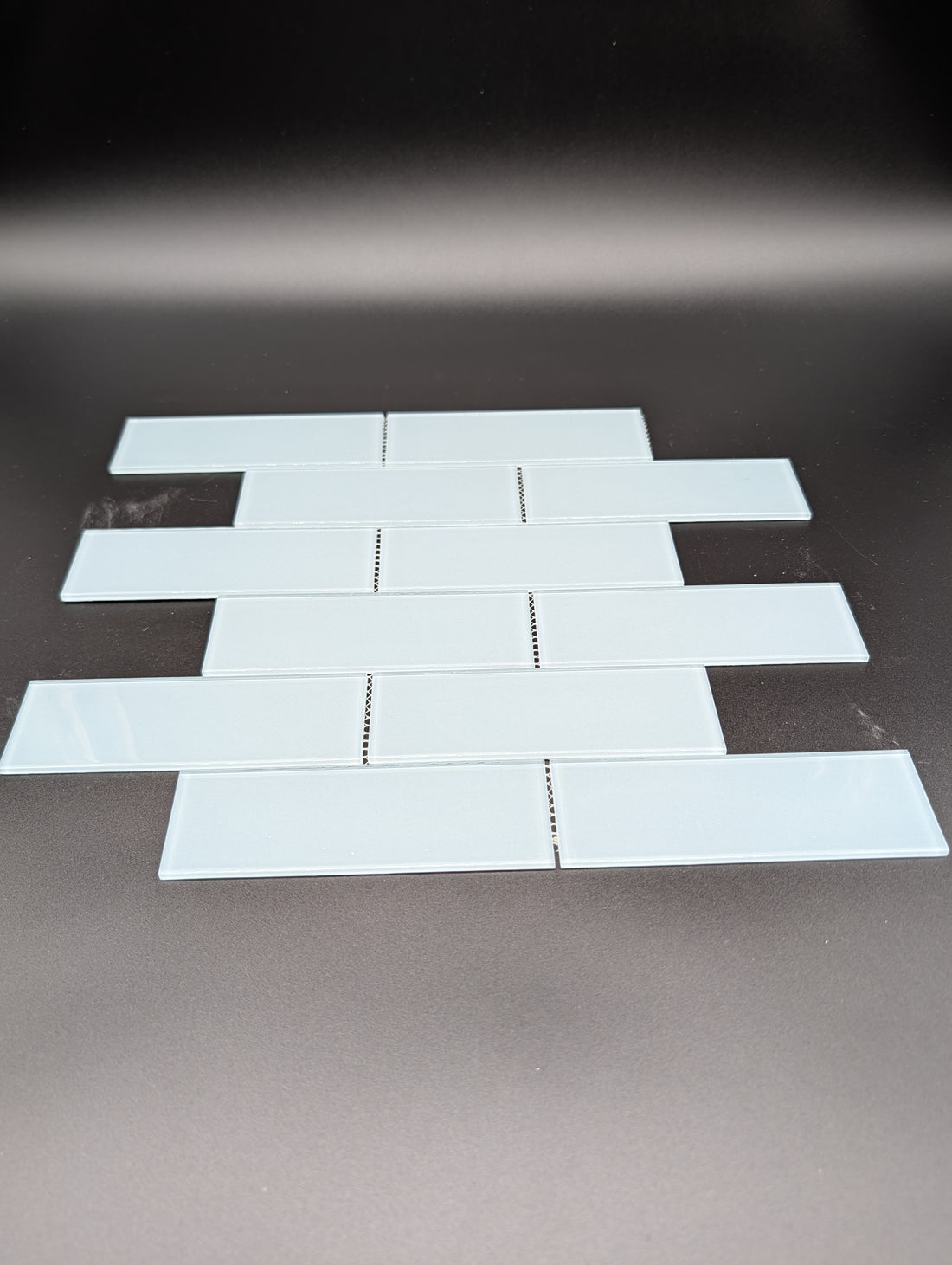 Glass Subway Tile Metropolitan Blue 2x6
