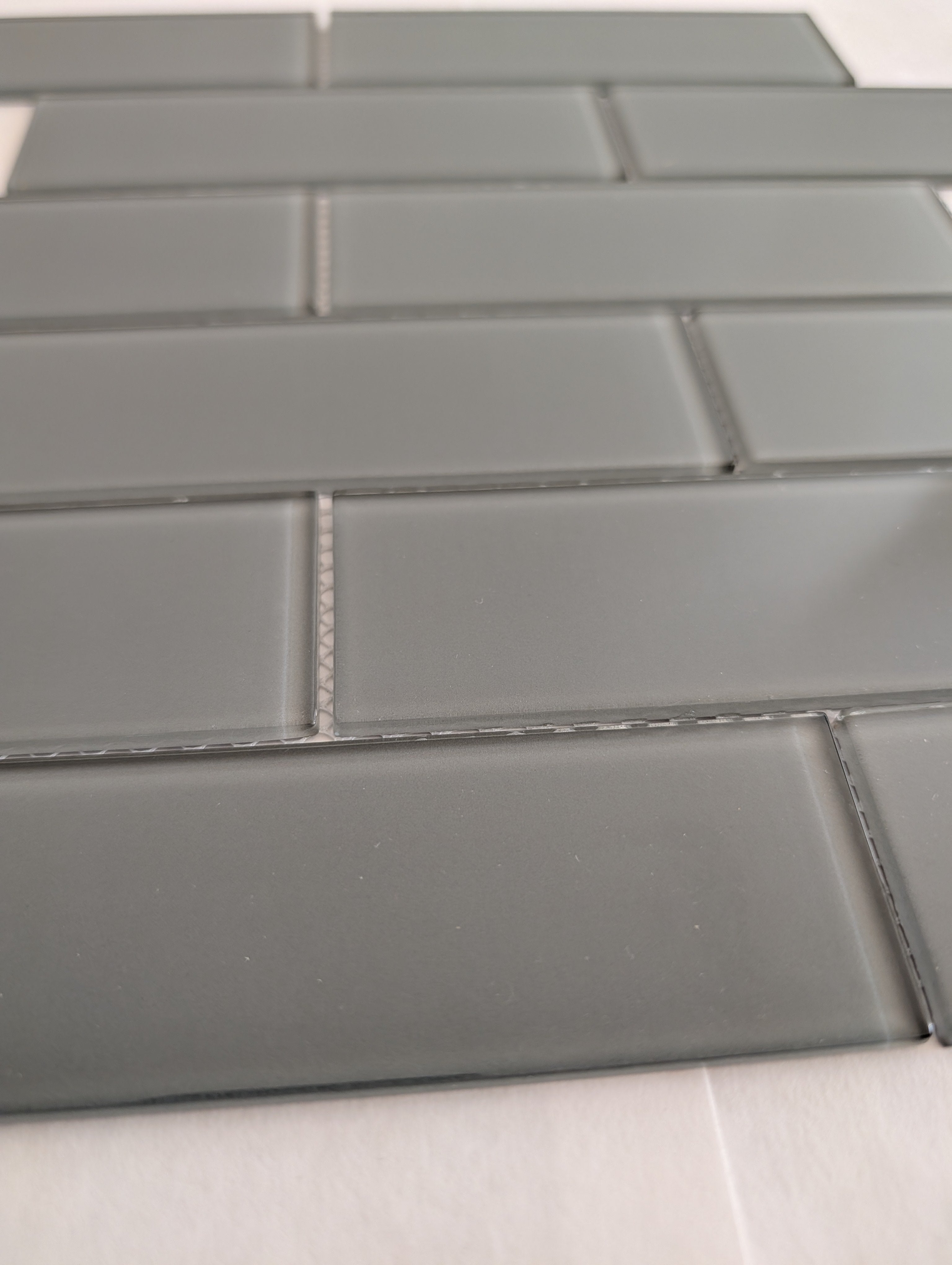 Glass Subway Tile Metropole Grey 2x6