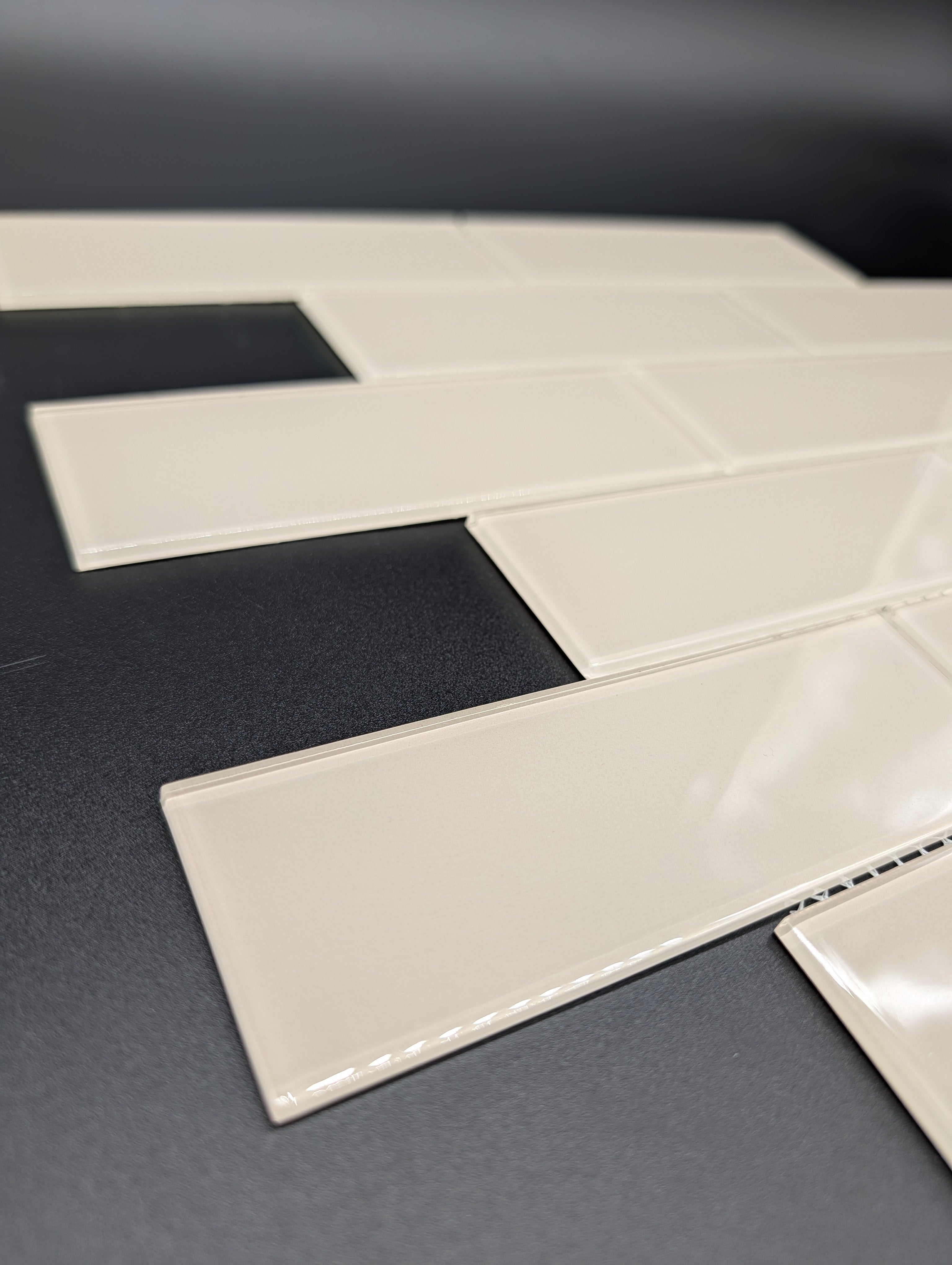 Glass Subway Tile Metropole Khaki 2x6