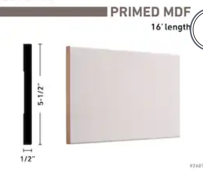 MDF PMD BSE E2E 12MM 1/2 X 5-1/2X 16 Vendor Part