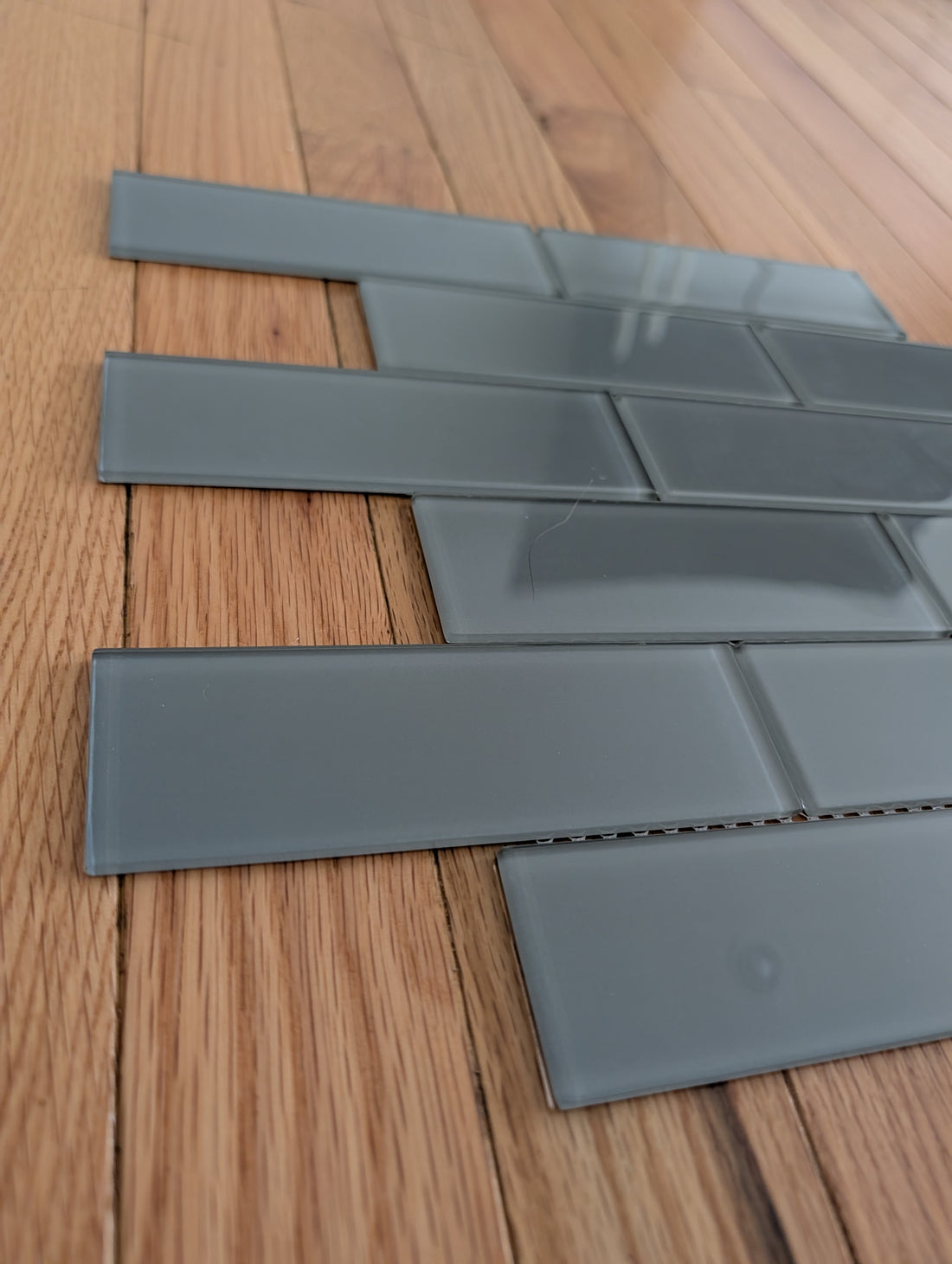 Glass Subway Tile Metropole Grey 2x6