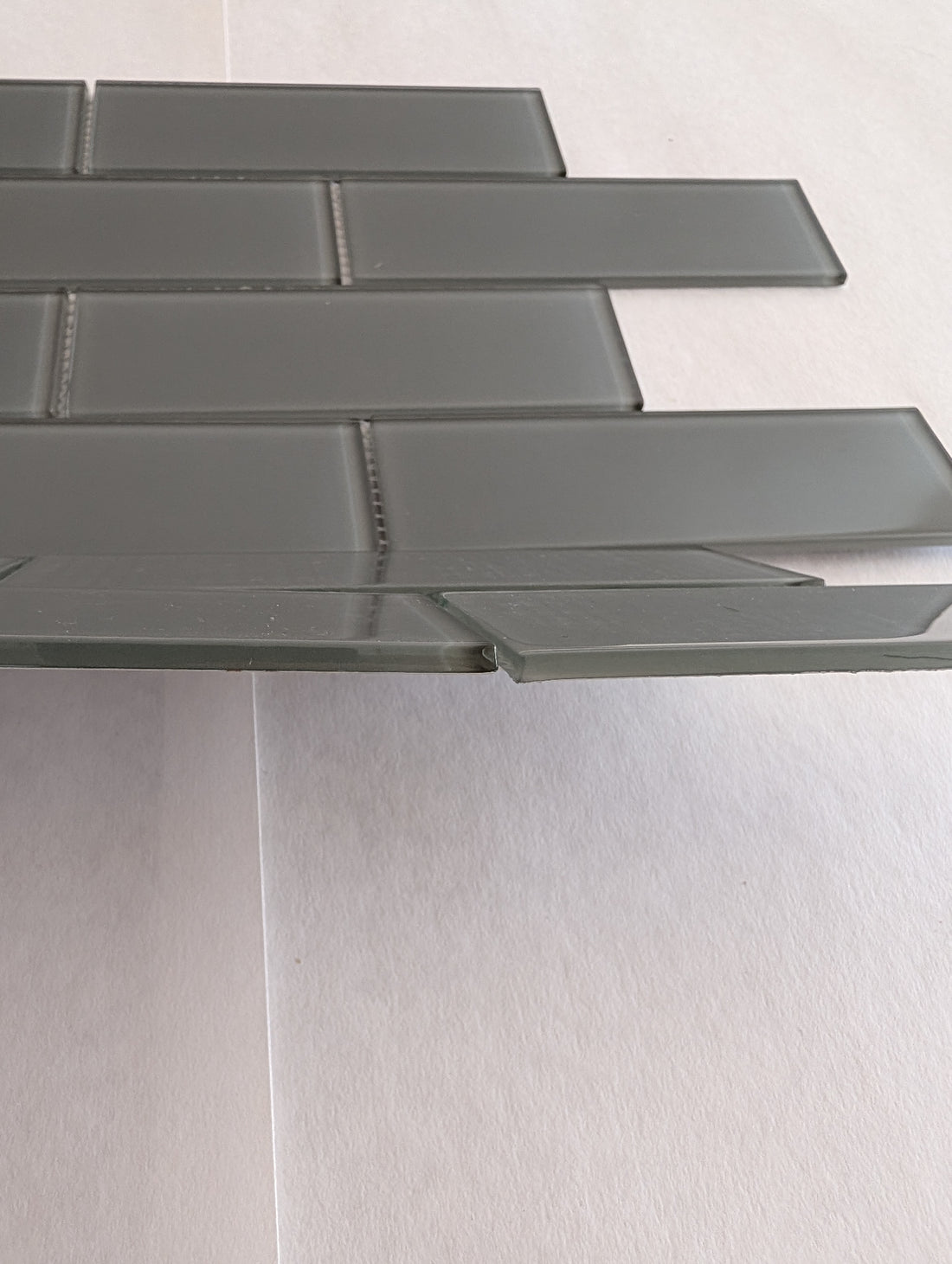Glass Subway Tile Metropole Grey 2x6