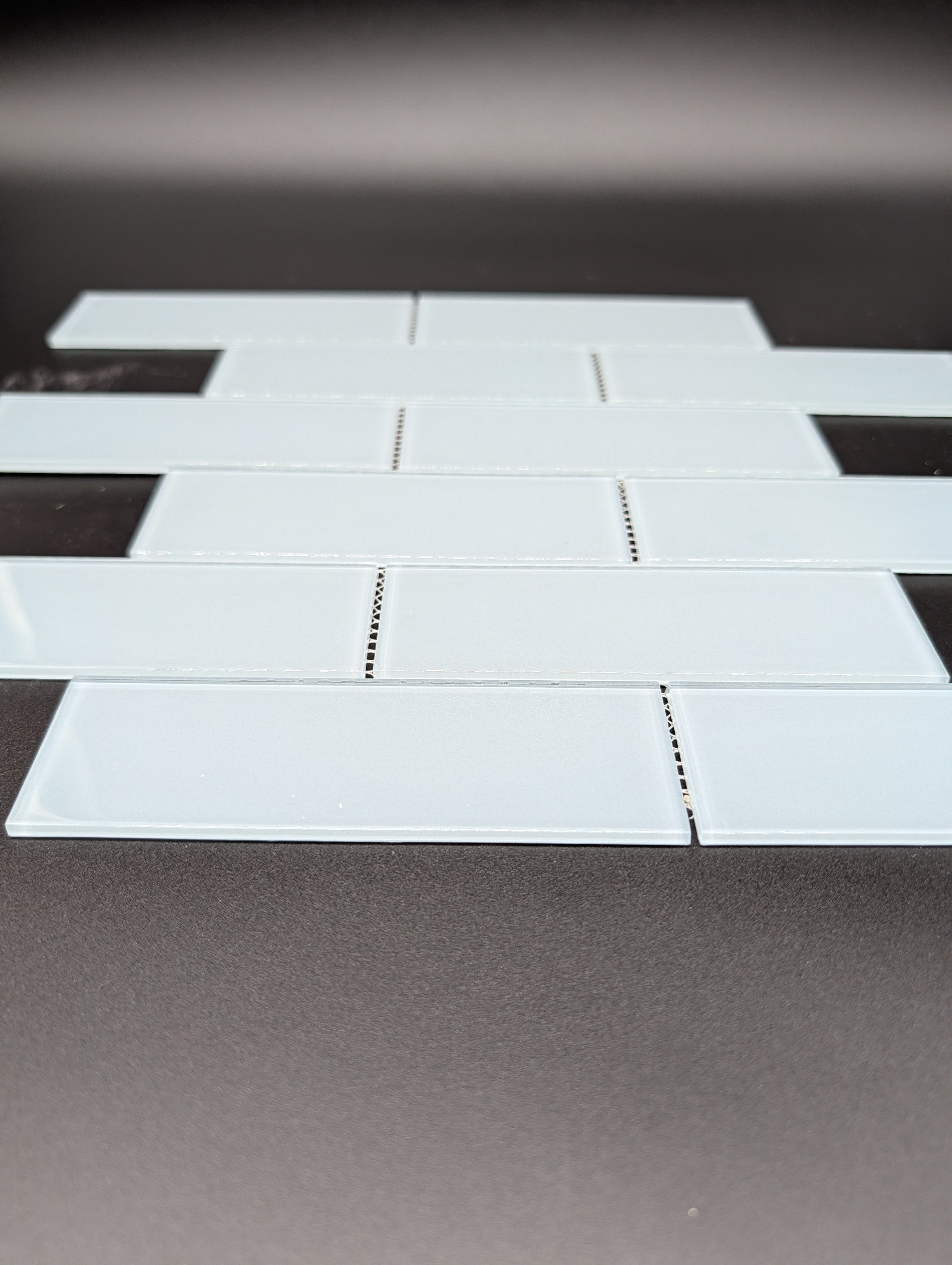 Glass Subway Tile Metropolitan Blue 2x6