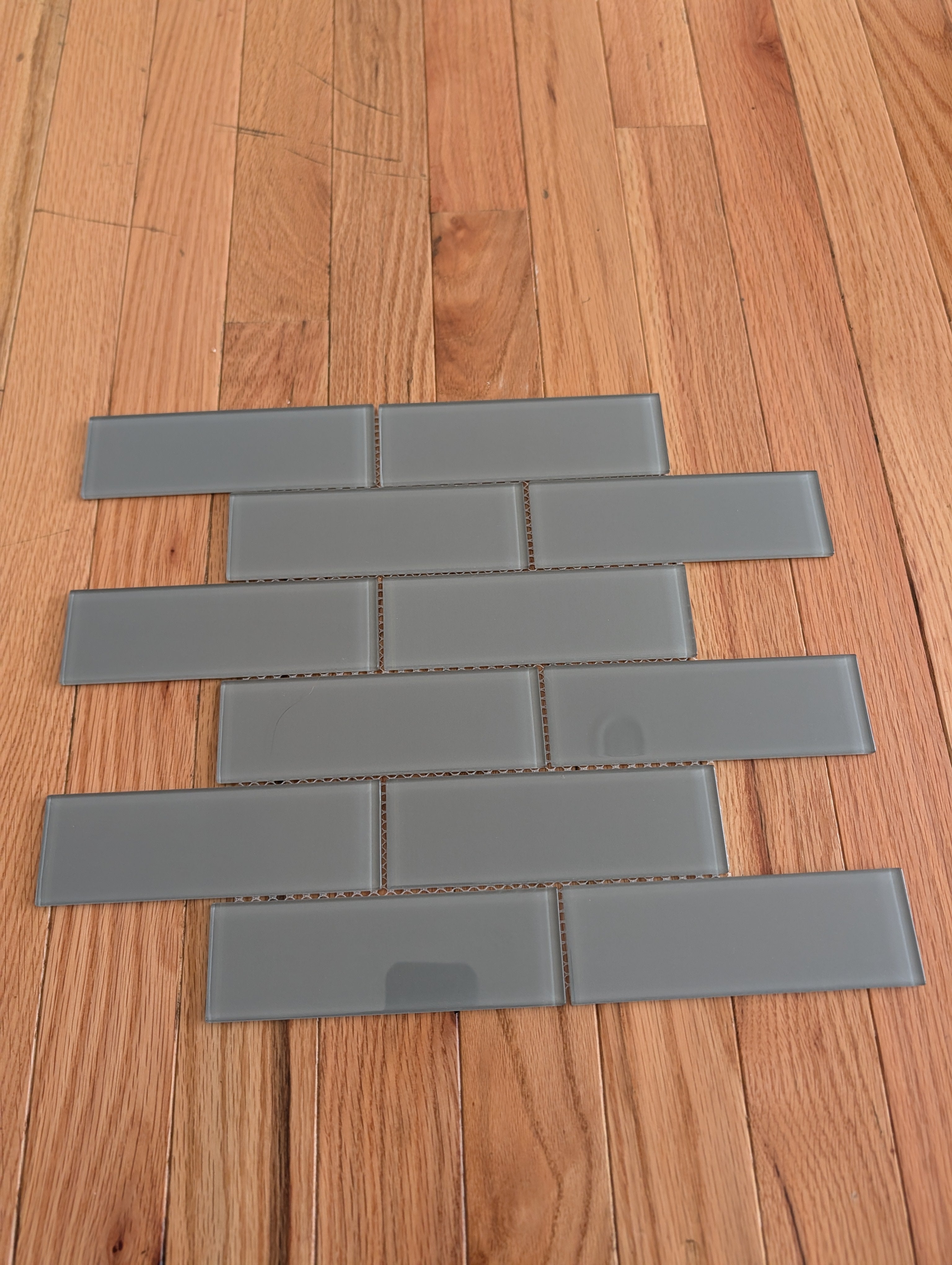Glass Subway Tile Metropole Grey 2x6