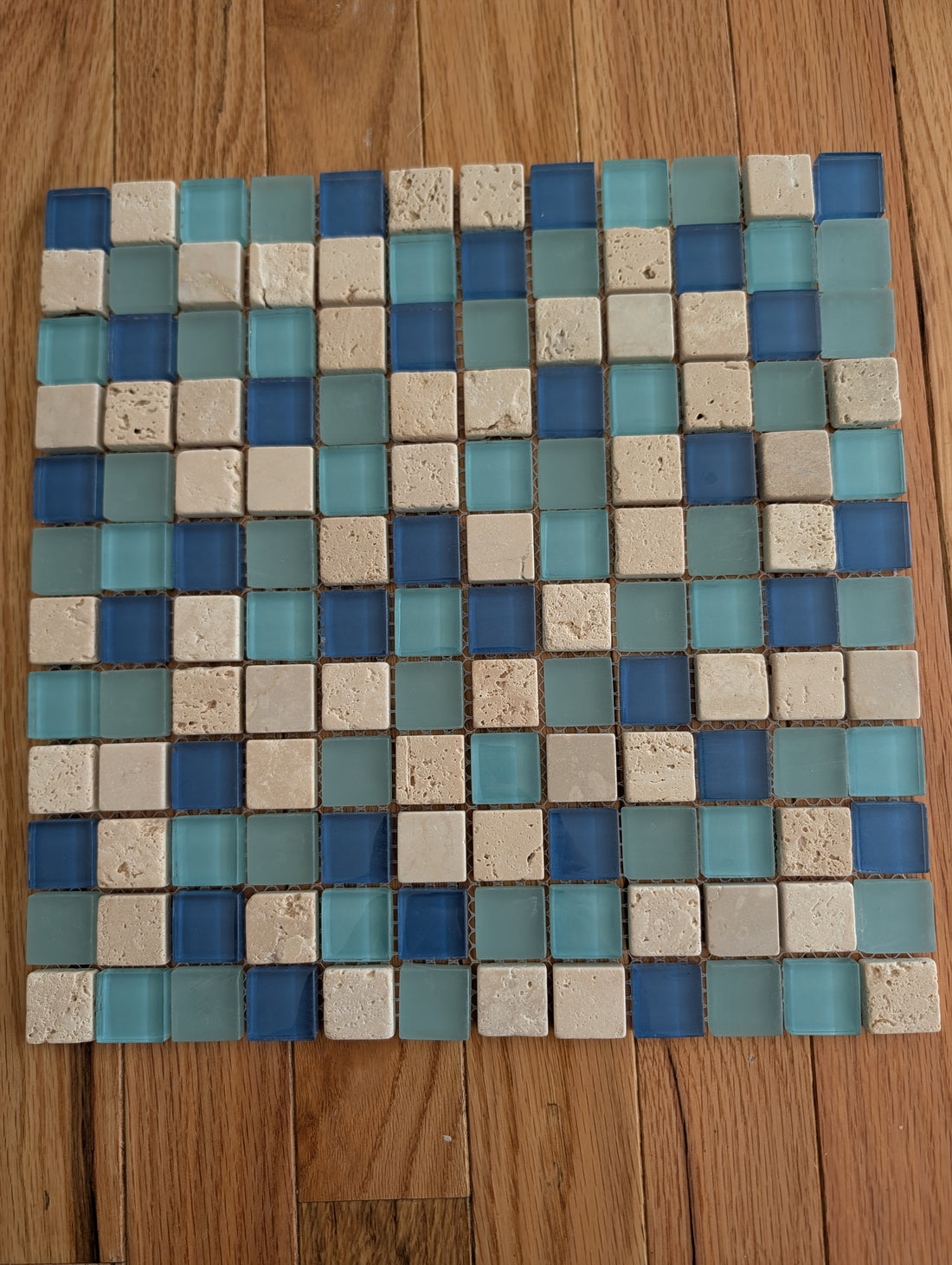 Water Springs 12”x12” Glossy Glass Stone Travertine Uniform Squares Wall Tile