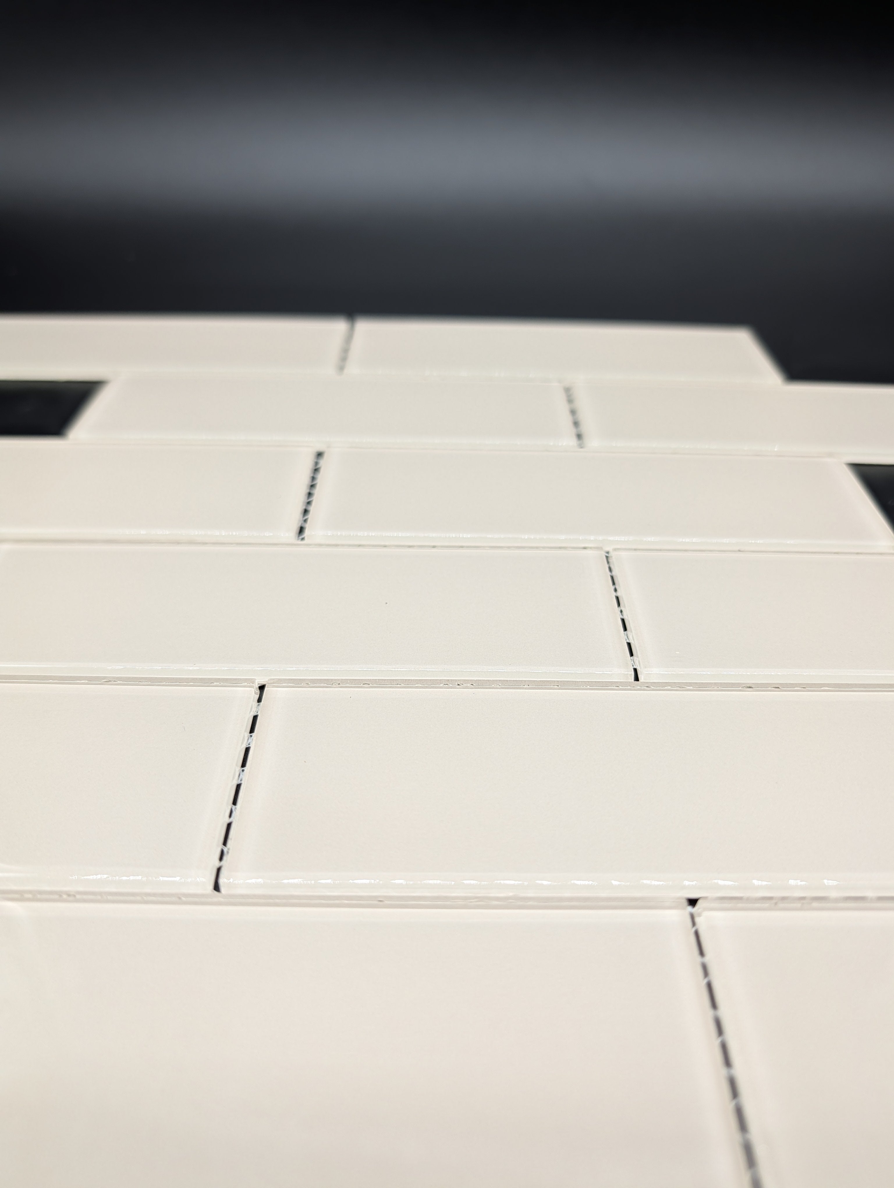 Glass Subway Tile Metropole Khaki 2x6