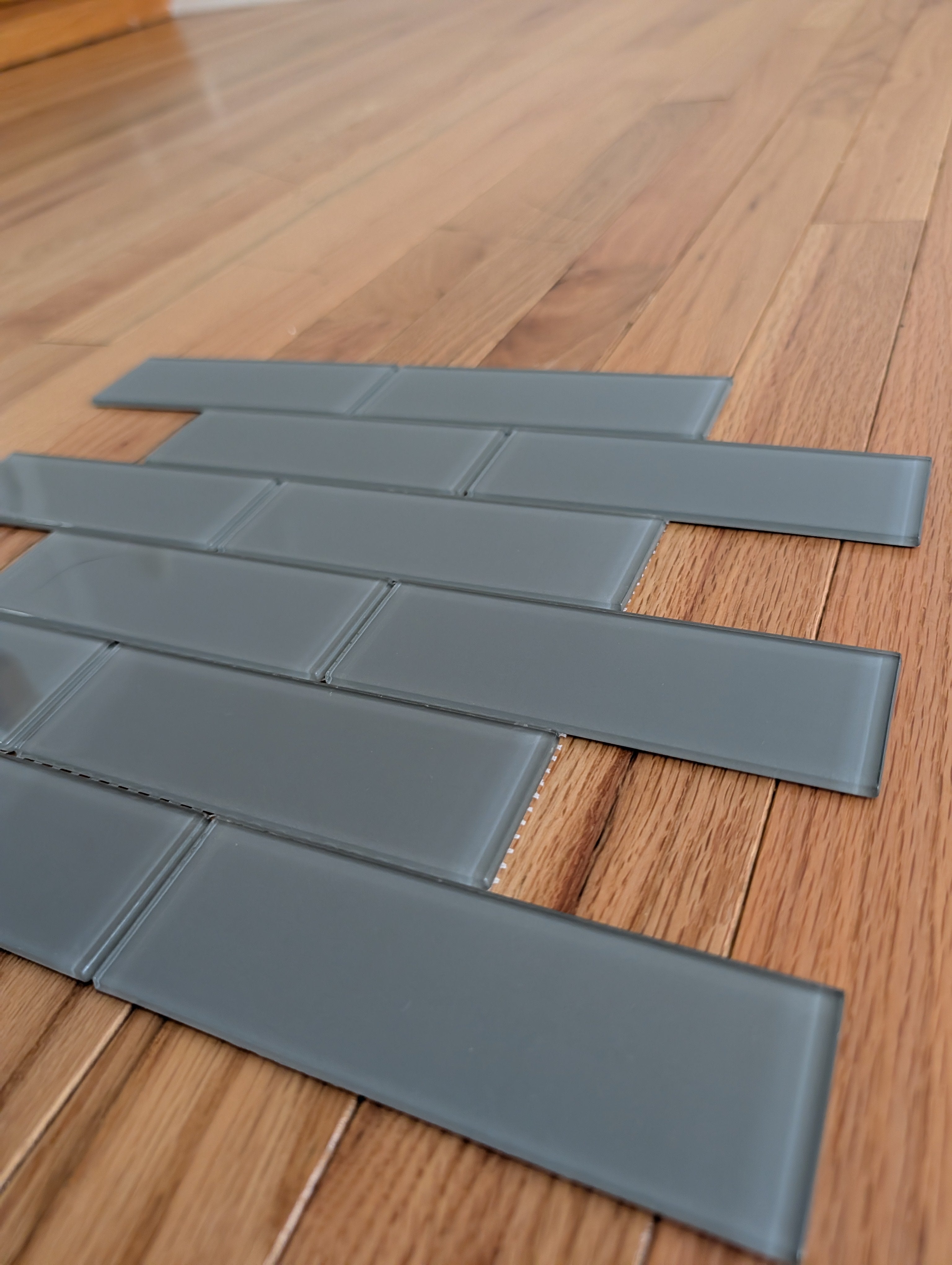 Glass Subway Tile Metropole Grey 2x6