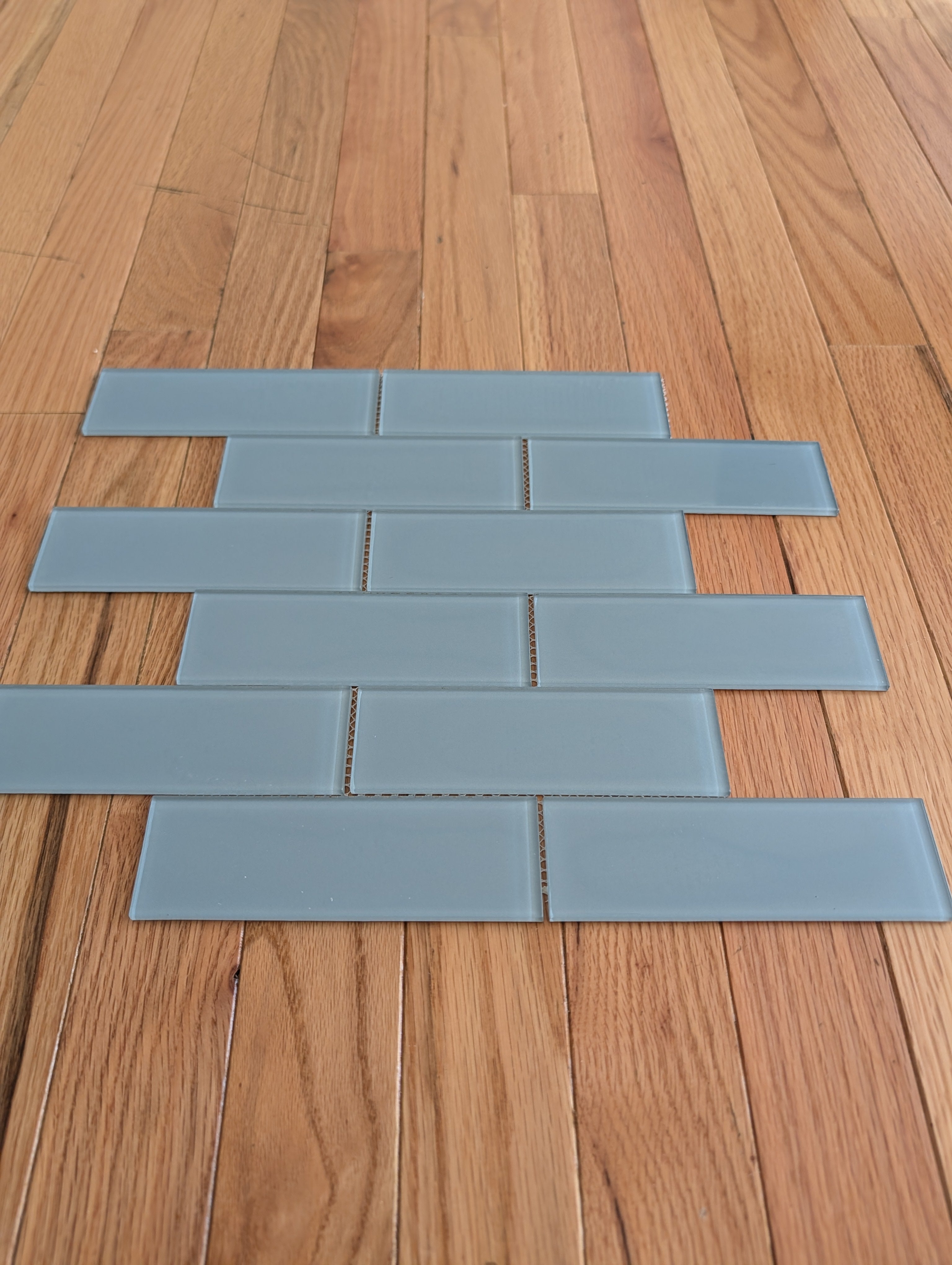 Glass Subway Tile Metropolitan Blue 2x6