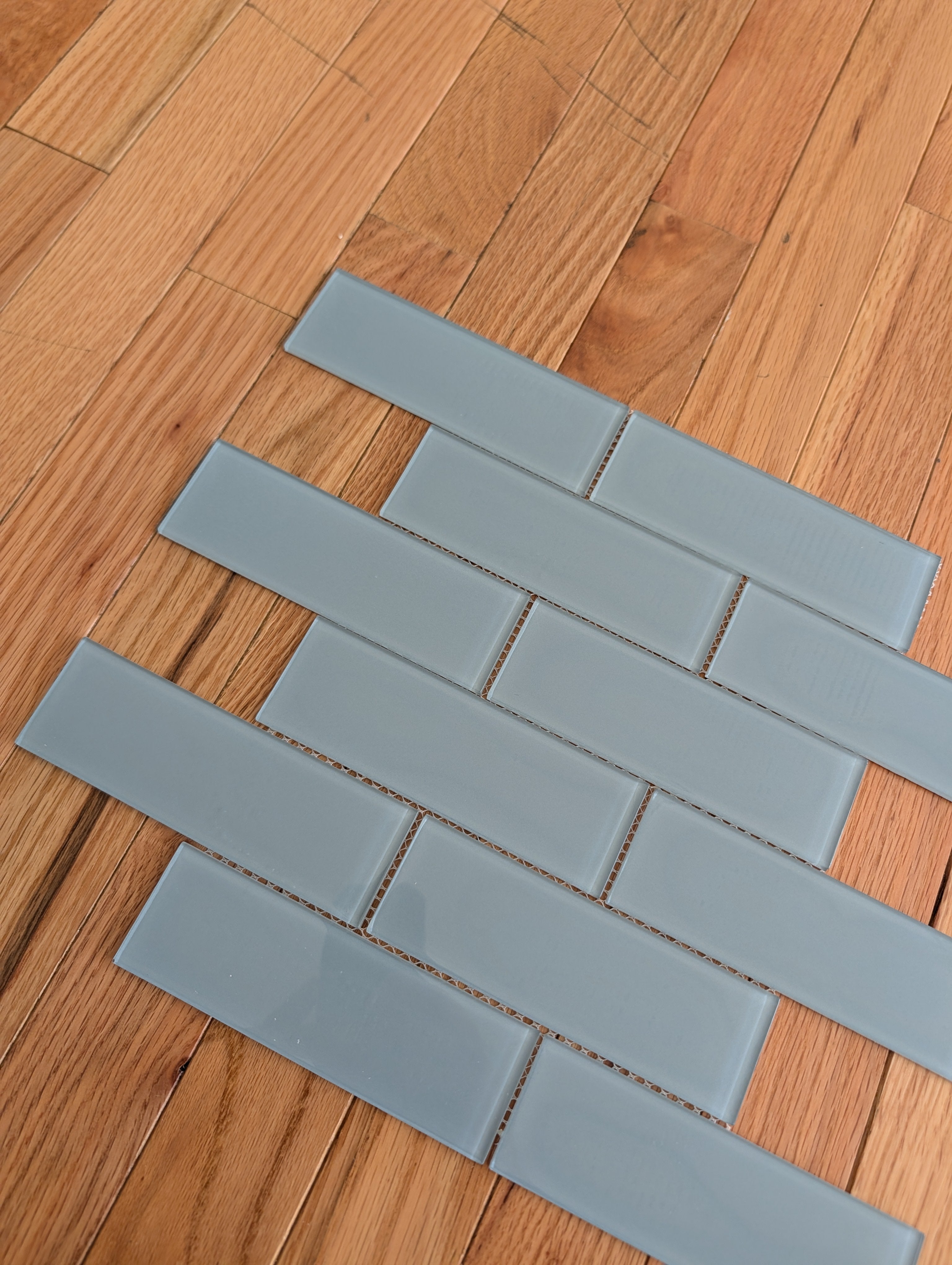 Glass Subway Tile Metropolitan Blue 2x6