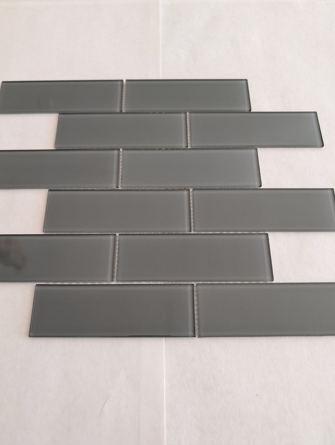 Glass Subway Tile Metropole Grey 2x6