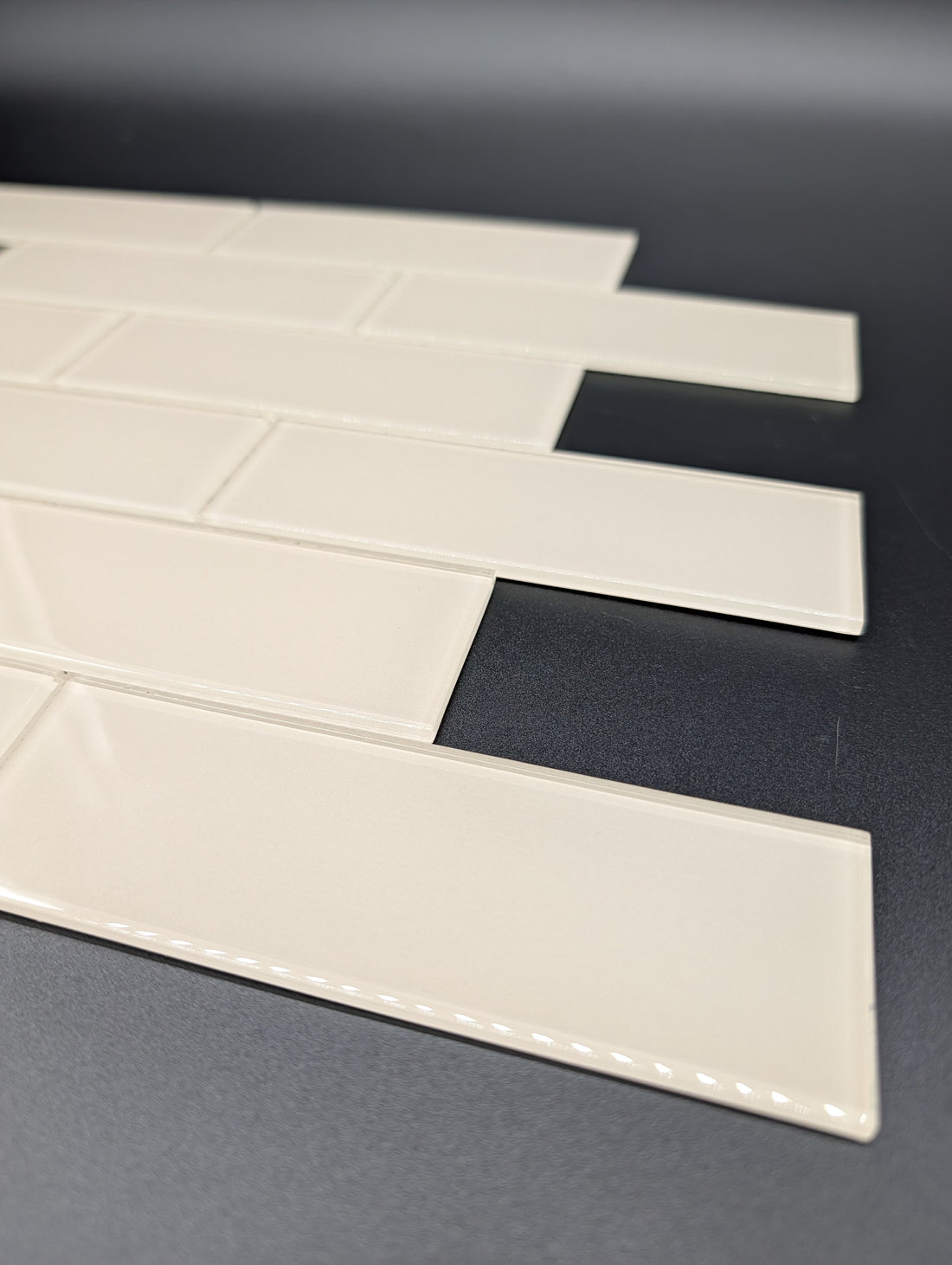 Glass Subway Tile Metropole Khaki 2x6