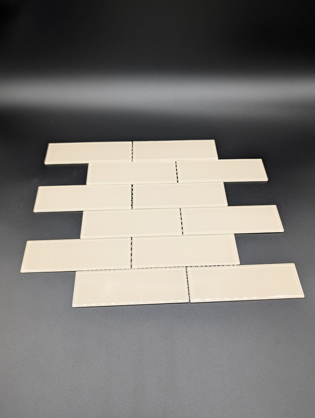 Glass Subway Tile Metropole Khaki 2x6